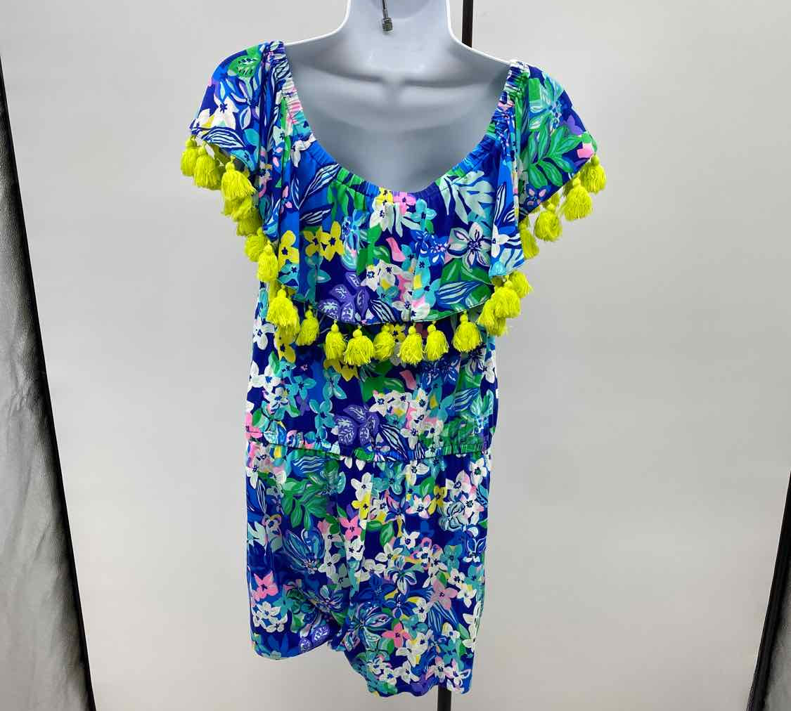Lilly Pulitzer Women's Size 6 Blue Floral Jumper