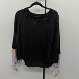 BCBG Women's Size xxs Black Solid Long Sleeve Shirt