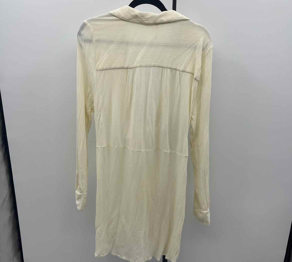 Free People Women's Size XL Ivory Textured Cardigan