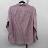 Loft Women's Size M maroon Stripe Long Sleeve Shirt