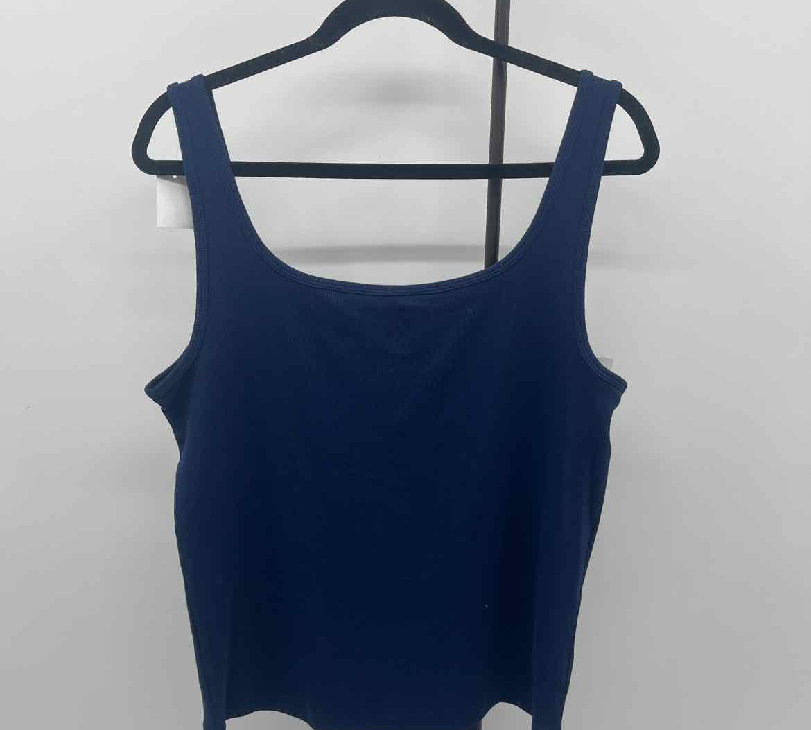 Loft Women's Size XL Navy Ribbed Tank