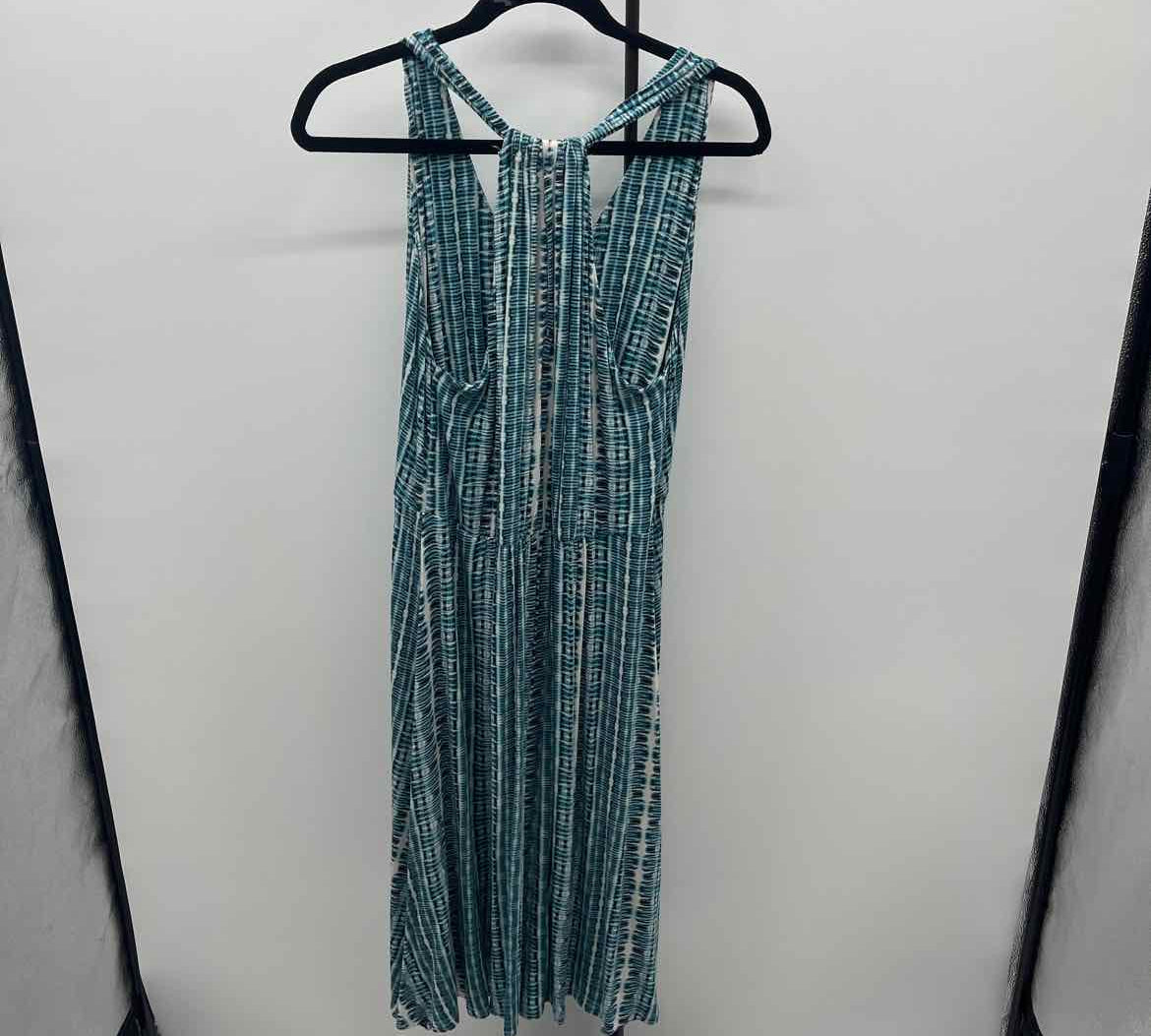 CABI Women's Size 14 Teal Abstract Dress