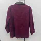 Lands End Women's Size M Wine Solid Coat