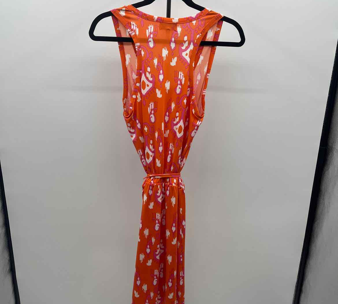Mud Pie Women's Size 6 Orange Abstract Dress