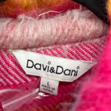 davi & dani Women's Size L Fuschia Stripe Jacket