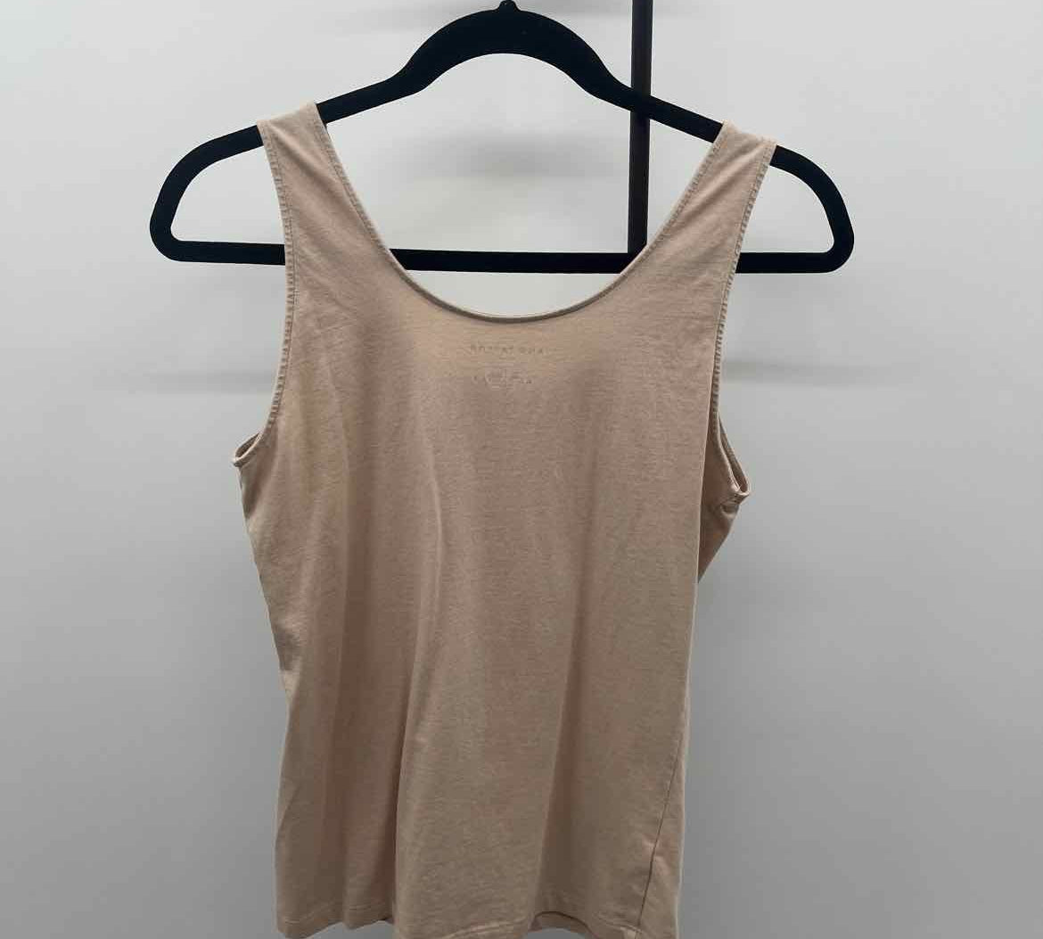 Ann Taylor Women's Size M Beige Solid Tank
