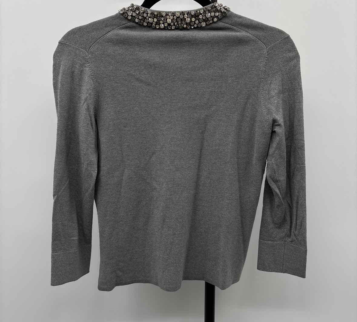 Ann Taylor Women's Size S Gray Beaded Cardigan