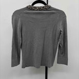 Ann Taylor Women's Size S Gray Beaded Cardigan