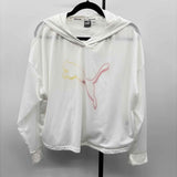 Puma Women's Size 1X White Logo Long Sleeve Shirt