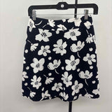Ann Taylor Women's Size 0P Navy Floral Skirt