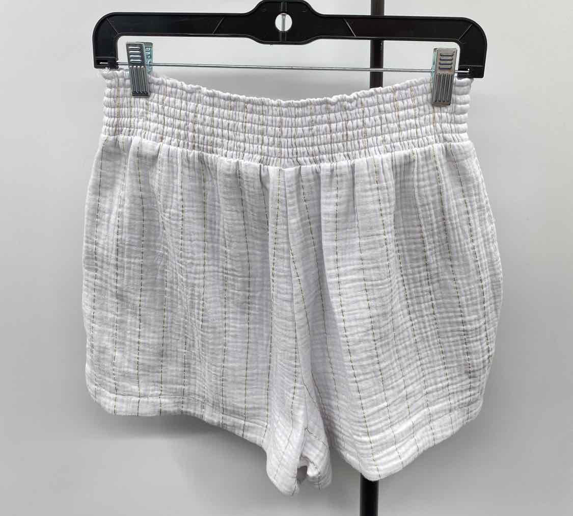 Sol Borne Women's Size 6 White Textured Shorts