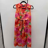 Jones New York Women's Size 10P Peach Floral Dress