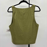 American Eagle Women's Size XXL Olive Ribbed Sleeveless Shirt