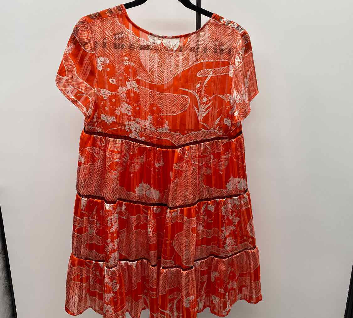 Urban Outfitters Junior's Size 6 Orange Floral Dress