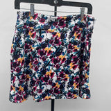 Coral Bay Women's Size 10P Navy Floral Skirt