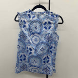 Talbots Women's Size XS Blue Mandala Sleeveless Shirt