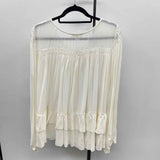 Easel Women's Size 2X Ivory Solid Long Sleeve Shirt