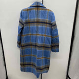 Ann Taylor Women's Size M Blue Plaid Coat