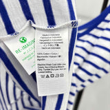 J Crew Women's Size M Royal Blue Stripe Sleeveless Shirt