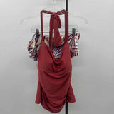 Shade & Shore Women's Size 16 Rust Leaf Swimsuit - 2 Piece