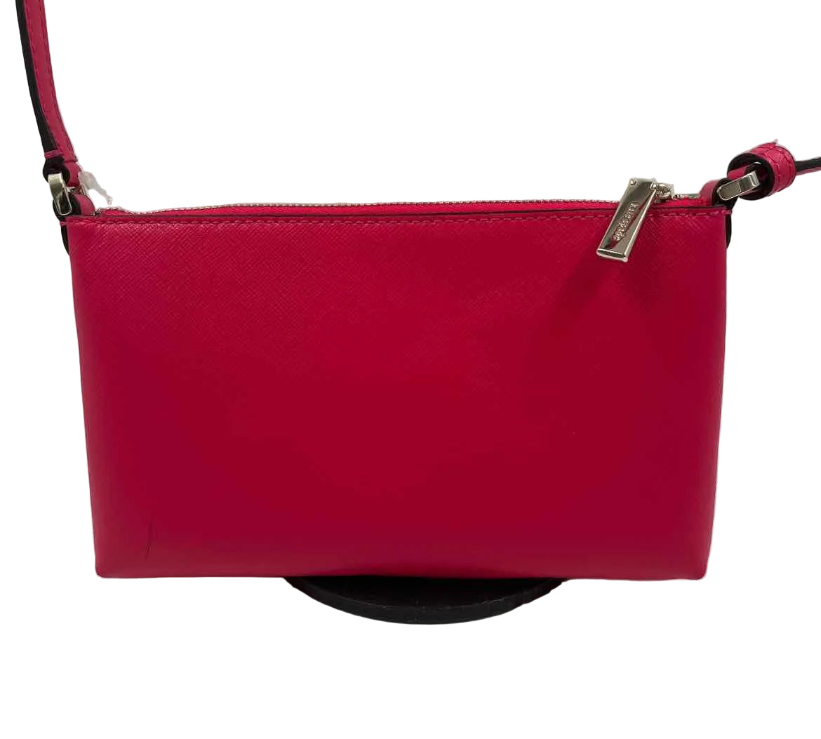 KATE SPADE Pink Saffiano Leather Crossbody Purse