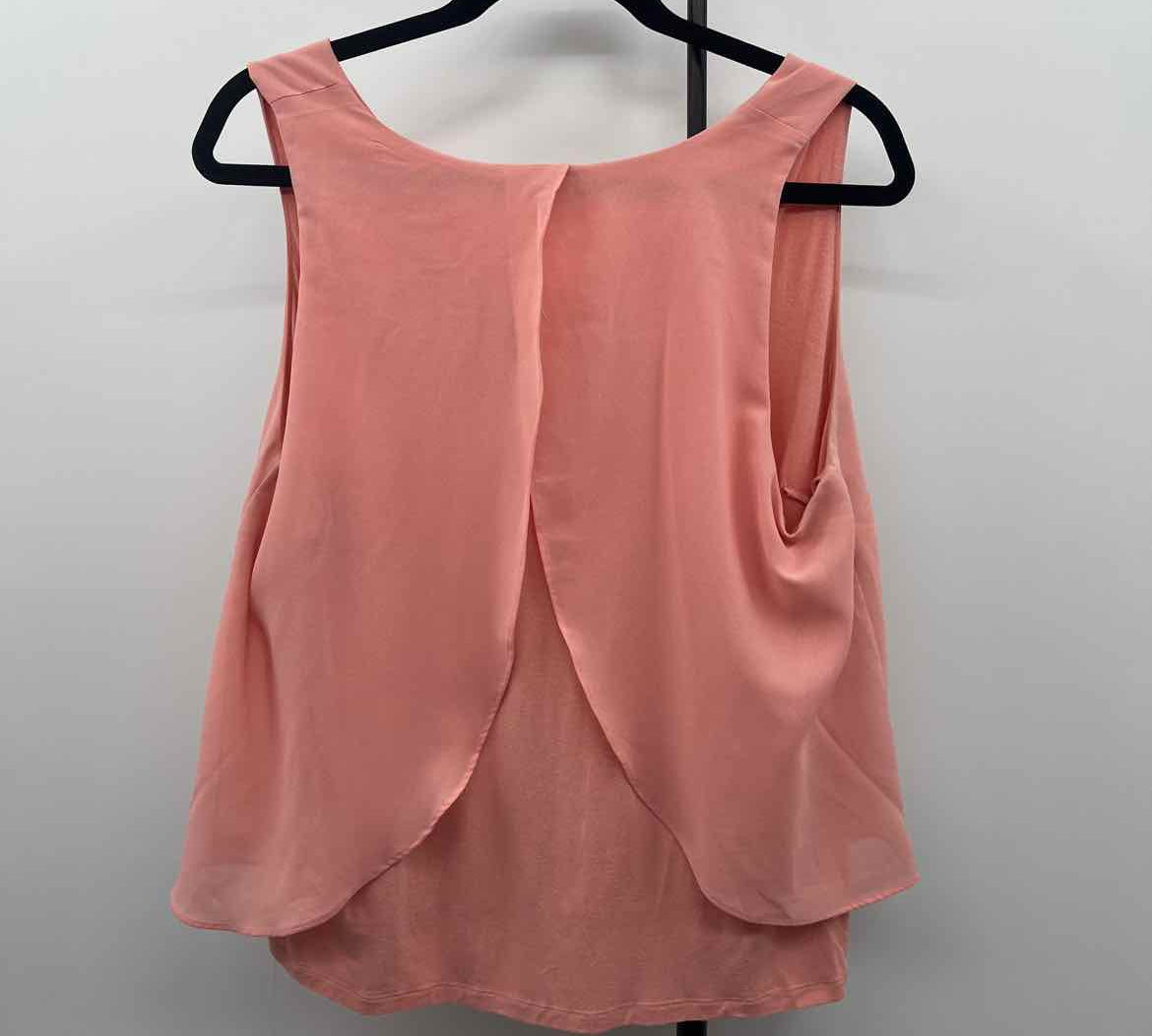 Bar III Women's Size XL Peach Solid Sleeveless Shirt