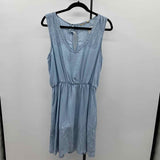 Holding Horses Women's Size 14 Light Blue Embroidered Dress