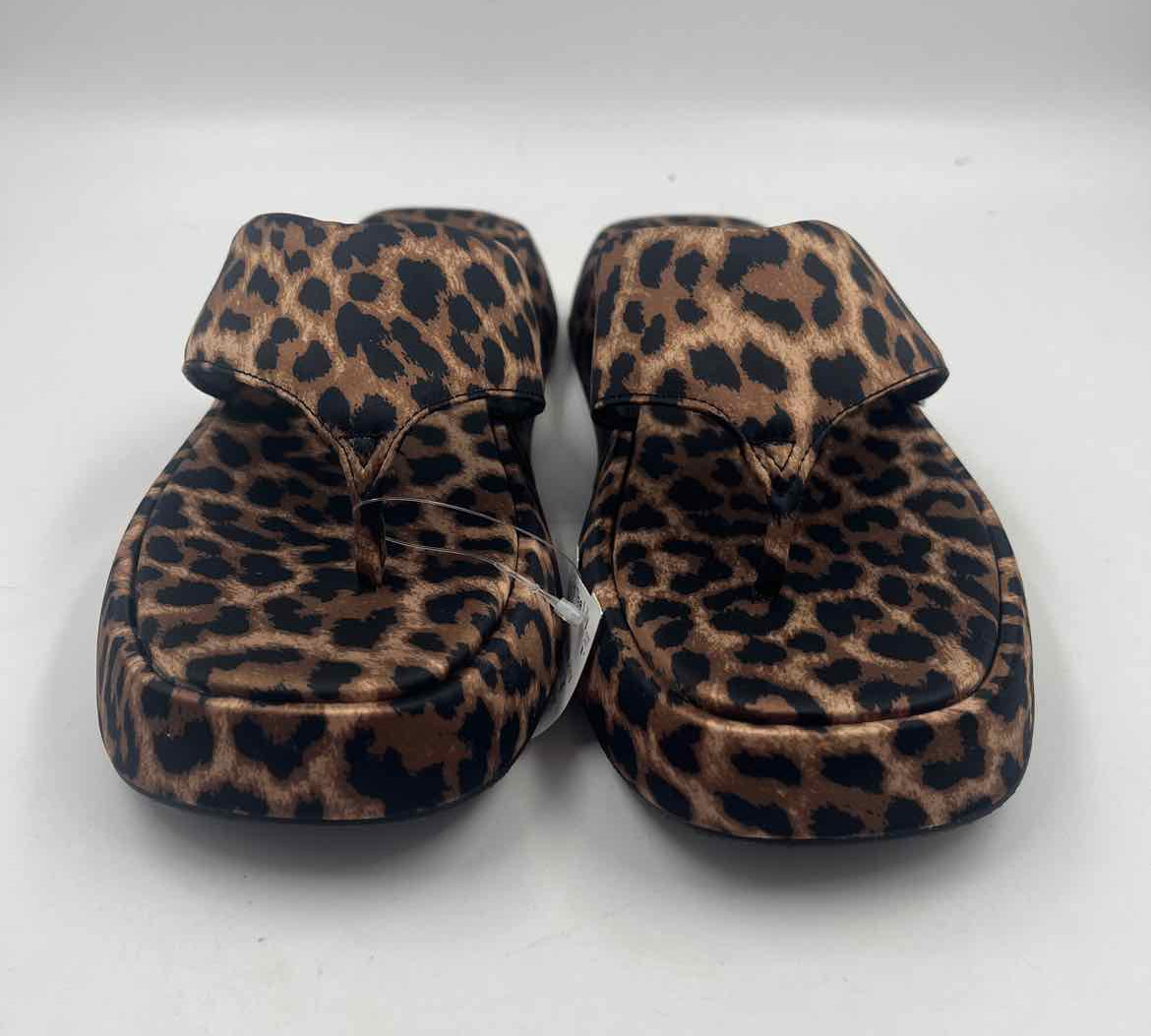 Zara Women's Shoe Size 8 Brown Animal Print Sandals