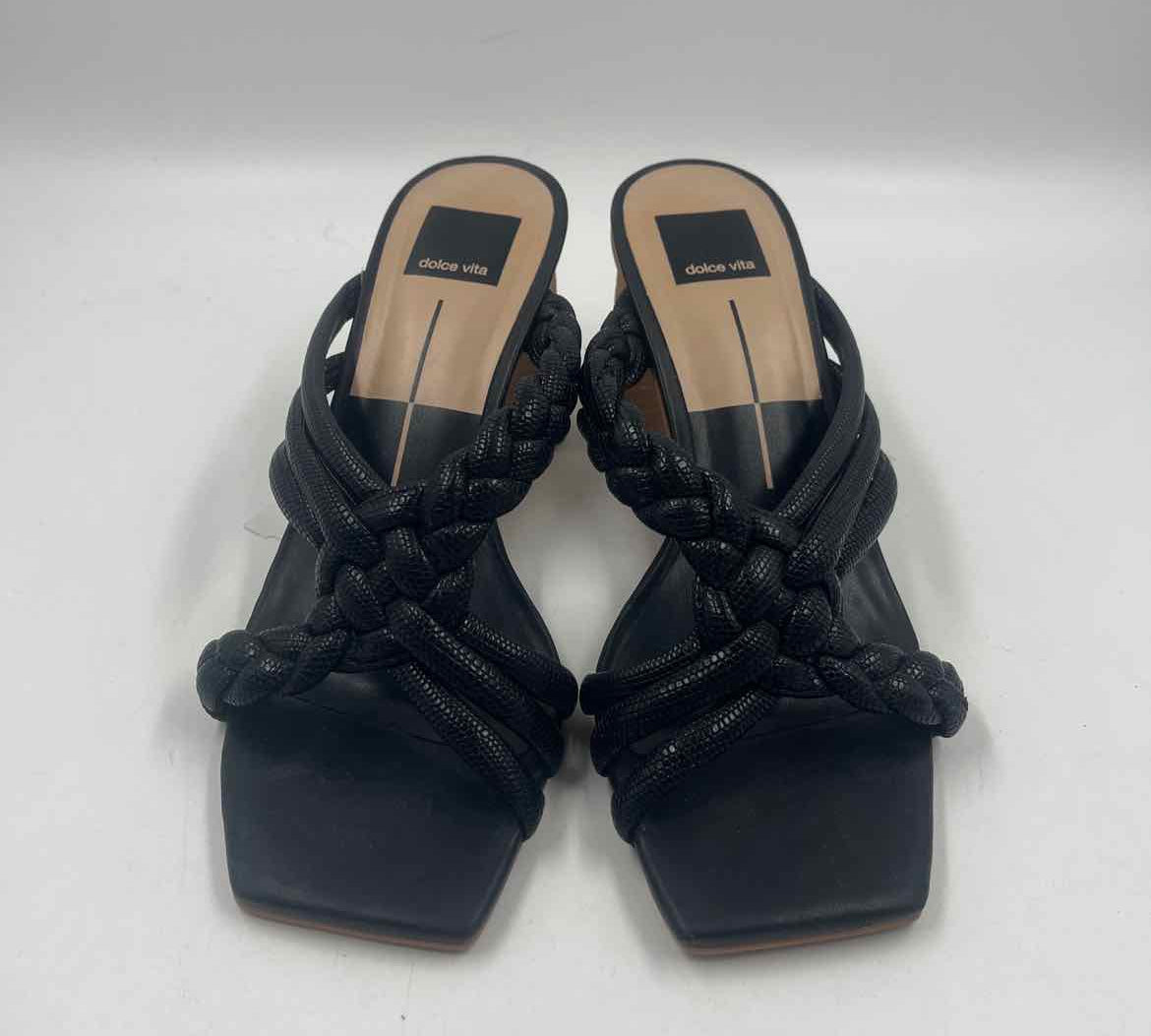 Dolce Vita Women's Shoe Size 8 Black Braided Sandals