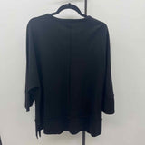 Jones New York Women's Size 2X Black Solid Long Sleeve Shirt