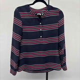 Banana Republic Women's Size XS Navy dotted Long Sleeve Shirt