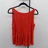 Maeve Junior's Size M Orange Textured Sleeveless Shirt