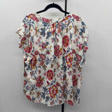 Nicole Miller Women's Size 3X Multi-Color Floral Short Sleeve Shirt
