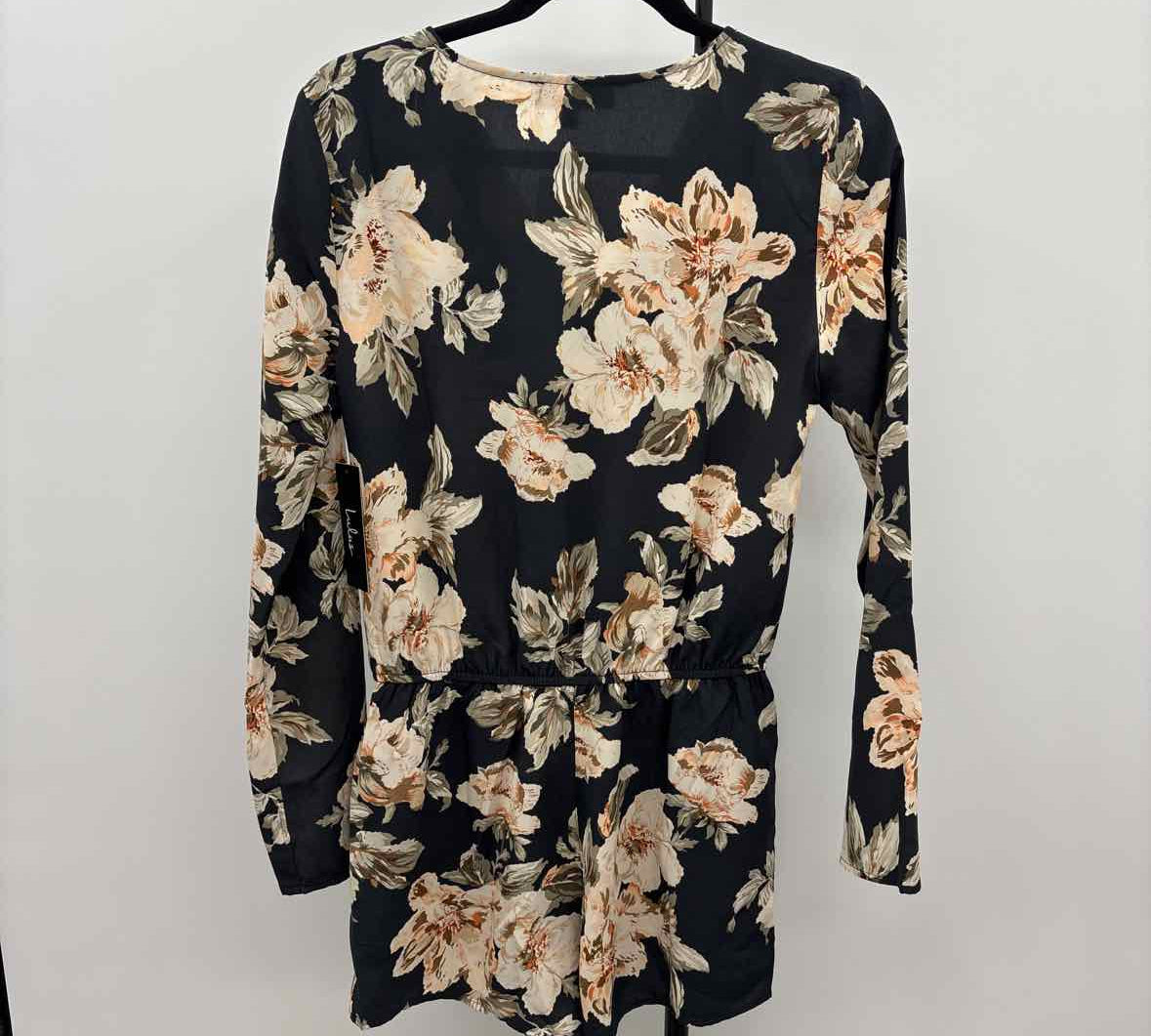 Lulus Women's Size 6 Charcoal Floral Jumper