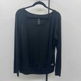 Adidas Junior's Size L Black Solid Long Sleeve Shirt