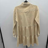 Mystree Women's Size 10 Ivory Corduroy Dress