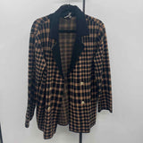 Anne Klein Women's Size L Black Checkered Jacket
