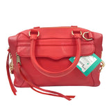 REBECCA MINKOFF Red Leather MINI M.A.B. Handled Satchel w/Crossbody Strap