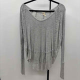 We the Free Women's Size XS Gray Textured Long Sleeve Shirt