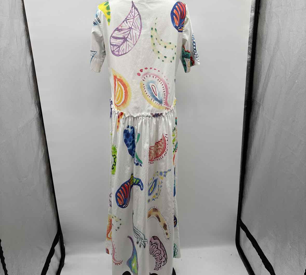 Rosie Assoulin Women's Size 6 White Multi-Pattern Dress