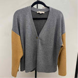Loft Women's Size XL Charcoal Color Block Cardigan