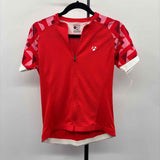bontrager Women's Size M Red Geometric Short Sleeve Shirt