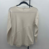 Talbots Women's Size XS Beige Stripe Long Sleeve Shirt