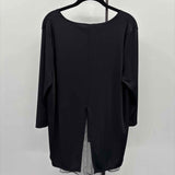 Coldwater Creek Women's Size LP Black Solid Long Sleeve Shirt