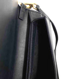 Interior TORY BURCH Quilted Black Leather SAVANNAH Flat Clutch Crossbody Purse