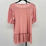 lime & chili Women's Size S Pink Nubby Short Sleeve Shirt