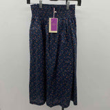 Garnet Hill Women's Size 2 Blue Floral Skirt