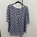 Maurice's Women's Size 2X Gray Floral Short Sleeve Shirt