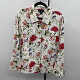 Tahari Women's Size 2X White Floral Jacket