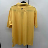 Ahead Men's Size L Yellow Solid Short Sleeve Shirt